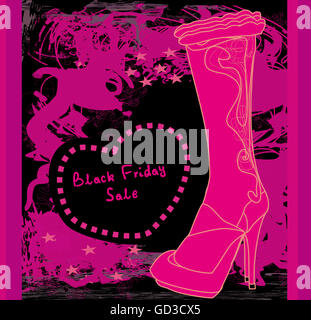 Le Vendredi Noir - vente chaussures Banque D'Images