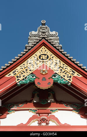 Toit à pignon et de détail à la Senso-ji, Asakusa, Tokyo, Japon Banque D'Images