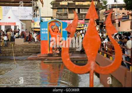 Statue de Hanuman, Kumbh Mela, Nasik, Maharashtra, Inde, Asie Banque D'Images