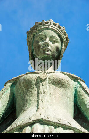 Statue de la Reine Dona Leonor, Beja. Alentejo, Portugal Banque D'Images