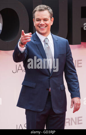 Londres, Royaume-Uni. 11 juillet 2016. L'acteur Matt Damon. Arrivées tapis rouge pour la première européenne de l'Universel film Jason Bourne (2016) à Londres de Leicester Square. Credit : Bettina Strenske/Alamy Live News Banque D'Images