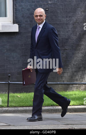 Londres, Royaume-Uni. 12 juillet, 2016. Sajid Javid arrive pour David Cameron's dernière réunion du cabinet. Credit : Nigel Pacquette/Alamy Live News Banque D'Images