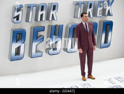Londres, Royaume-Uni. 12 juillet, 2016. Zachary Quinto assiste à la première UK de 'Star Trek au-delà" à l'Empire Leicester Square, le 12 juillet 2016 à Londres, en Angleterre. Crédit : Gary Mitchell/Alamy Live News Banque D'Images
