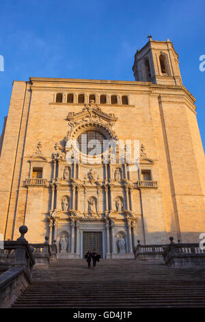 Cathédrale de Sainte Marie de Gérone, Catalogne, Espagne Banque D'Images