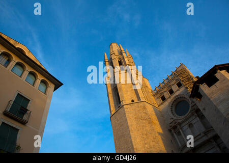 Església de Sant Feliu de Gérone, en Catalogne. Banque D'Images