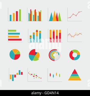 Collection de diagrammes d'affaires graphiques vector illustration Illustration de Vecteur