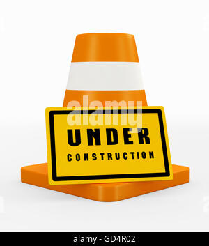 3D illustration de concept en construction with clipping path. Banque D'Images