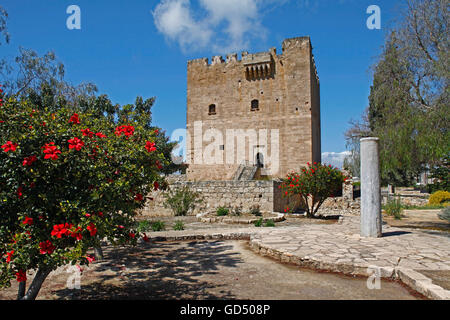 Château de colosse, ancienne place forte des Croisés, au sud-ouest de village de colosse, République de Chypre Banque D'Images