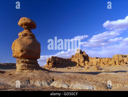 Sandsteinfigur im Goblin Valley, Goblin Valley State Park, Utah, USA Banque D'Images