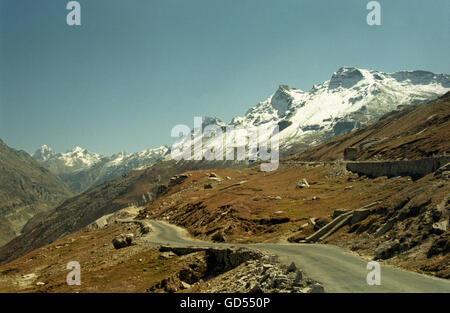 Le long de la route Manali-Leh Rohtang Banque D'Images