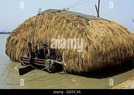 Barge sur la rivière Banque D'Images