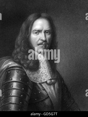 HENRI de la tour d'AUVERGNE, vicomte de Turenne (1611-1675) Maréchal de France. Basé sur 1717 Gravure portrait Banque D'Images