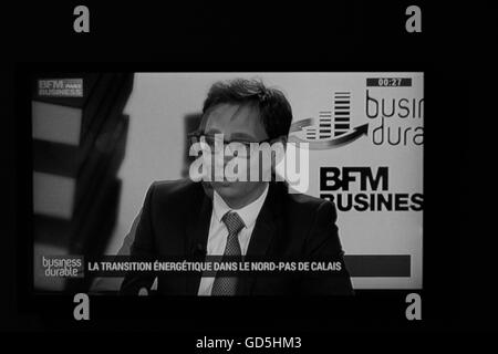 Business tv grab dans Paris, France, Europe Banque D'Images