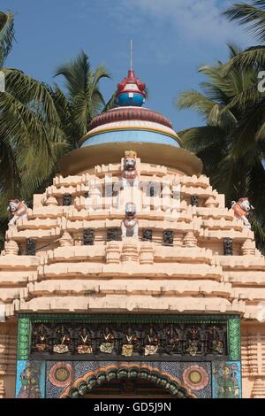 Idoles de navagrahas neuf planète statue, temple gundicha, Puri, Orissa, Inde, Asie Banque D'Images