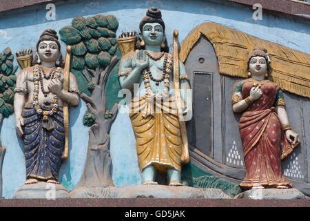 Les idoles du dieu Rama Sita, jagannath temple, Puri, Orissa, Inde, Asie Banque D'Images