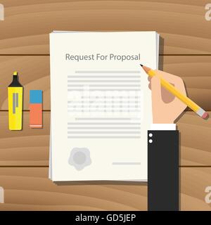 Demande de proposition Demande de proposition document papier graphique vectoriel Illustration de Vecteur
