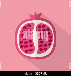 Partie de grenade modèle plat Vector Illustration Illustration de Vecteur