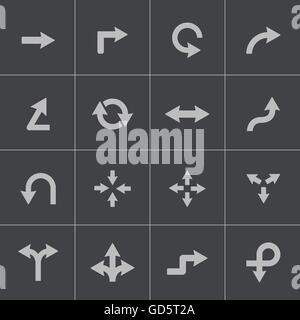 Icônes flèches vecteur icône noire Illustration de Vecteur