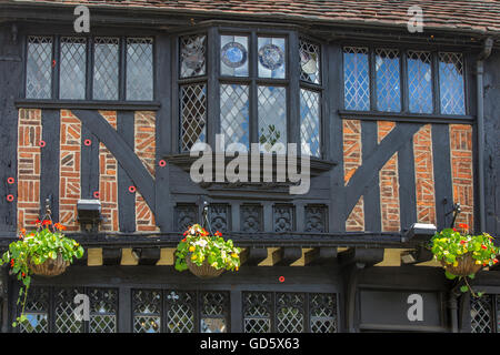 Siège CHAMBRE. Le SIÈGE DE COLCHESTER EN 1648 a duré 76 jours. La balle de mousquet trous entouré en rouge pouvez BEE VU SUR L'immeuble. Banque D'Images