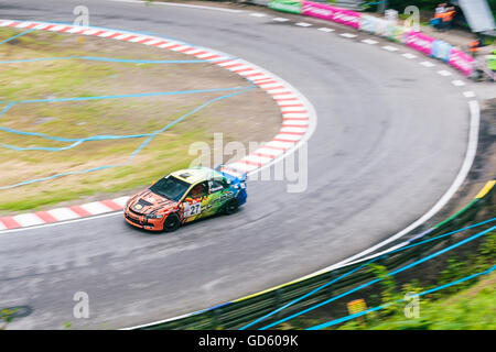 8. Wyścig Górski - Szczecin, przełęcz Ostrą pod 8e Course de côte - Kraków, le col de montagne à Ostra Banque D'Images