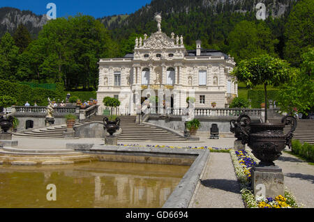 Linderhof, château de Linderhof, château de Linderhof, Schloss Linderhof, Upper Bavaria, Bavaria, Germany, Europe Banque D'Images