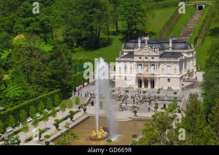 Linderhof, château de Linderhof, château de Linderhof, Schloss Linderhof, Upper Bavaria, Bavaria, Germany, Europe Banque D'Images