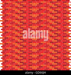 Mur de brique rouge dans l'art d'illustration vectorielle couleur rouge Illustration de Vecteur