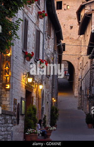 Gubbio, Vieille Ville, Ombrie, Italie, Europe Banque D'Images