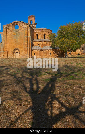 Ruines de Santa Maria de Moreruela monastère cistercien (xiie siècle), de l'argent à vélo, Granja de Moreruela, Via de la Plata, province de Zamora, Espagne, Castille-León Banque D'Images