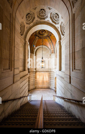 La New York Public Library (NYPL) est un système de bibliothèque publique de la ville de New York. Banque D'Images