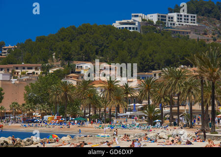 Soller, plage, port de plaisance, Mallorca, Majorque, Îles Baléares, Mer Méditerranée, Espagne, Europe Banque D'Images