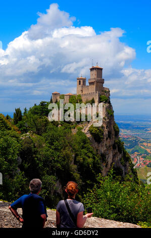 San Marino, Rocca Guaita, Guaita Tower, Monte Titano, République de San Marino, Italie, Europe Banque D'Images