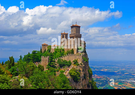 San Marino, Rocca Guaita, Guaita Tower, Monte Titano, République de San Marino, Italie, Europe Banque D'Images