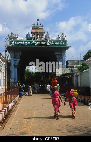 Manakula Vinayagar Temple Banque D'Images