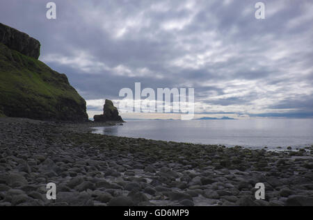 Plage gris en Taslisker Bay, île de Skye Banque D'Images