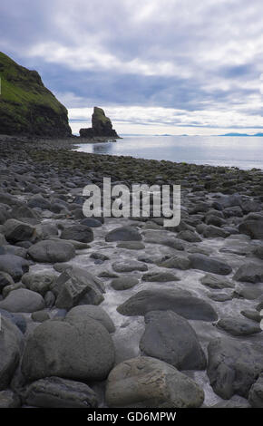 Plage gris en Taslisker Bay, île de Skye Banque D'Images