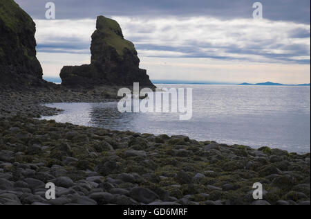 Plage gris en Taslisker Bay, île de Skye Banque D'Images