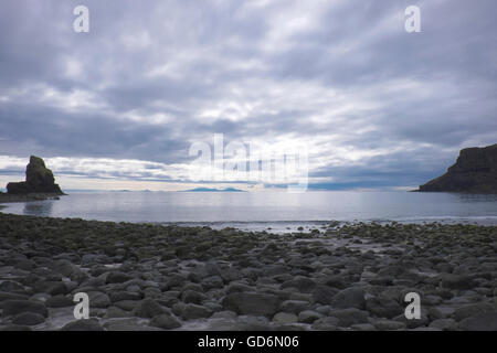 Plage gris en Taslisker Bay, île de Skye Banque D'Images