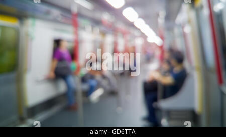 Résumé fond flou floue de personnes dans le métro Banque D'Images