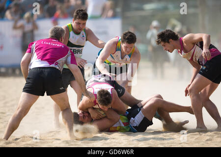 Beach Rugby - Hong Kong Beach 5 2014 Banque D'Images