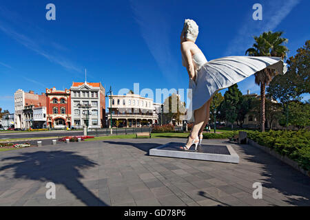 Ville de Bendigo à Victoria en Australie.L'installation de Marilyn Monroe en prêt à Bendigo. Banque D'Images