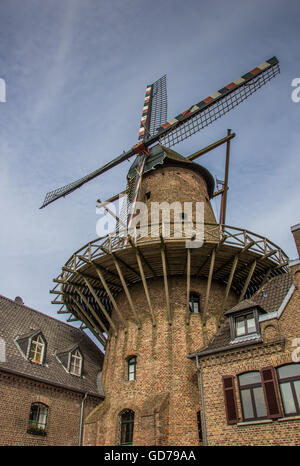 Ancien moulin dans le centre de Kalkar, Allemagne Banque D'Images