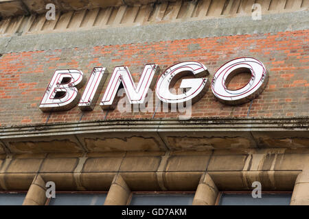 L'agite et sociable Bingo Club Rushden Northamptonshire UK Banque D'Images