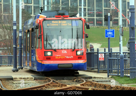 Super Sheffield Anglais light rail DE TRAMWAY Le tramway électrique South Yorkshire exécutif passager Banque D'Images