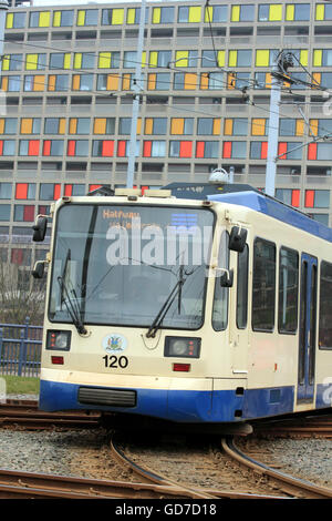 Super Sheffield Anglais light rail DE TRAMWAY Le tramway électrique South Yorkshire exécutif passager Banque D'Images