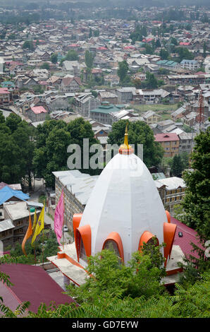 Shri Chakreshwari Temple, Srinagar, Jammu-et-Cachemire, en Inde. Banque D'Images