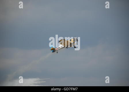 Pezetel Dromader PZL-M18 de l'eau pompier avion pendant la mission sur l'aéroport Etimesgut dump Banque D'Images