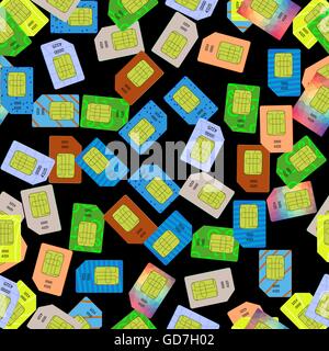 Cartes SIM motif transparent Illustration de Vecteur