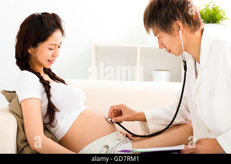 Médecin écoutant le ventre d'une femme enceinte avec un stéthoscope lors  d'un examen médical au bureau. Concept de soins médicaux et de santé  pendant la grossesse photo – Adulte Photo sur Unsplash