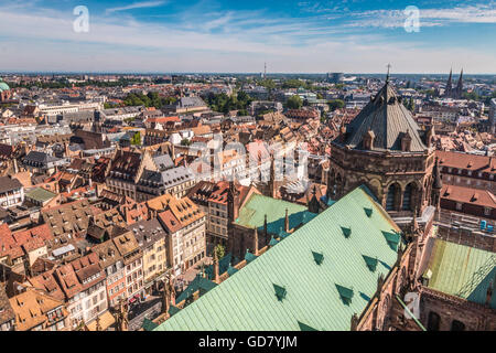 Belle vue de Strasbourg en Alsace France Banque D'Images